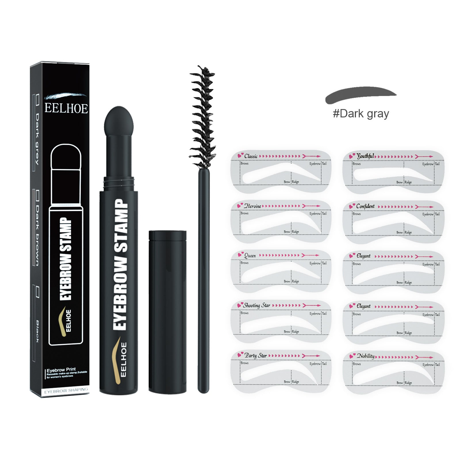 Eyebrow Printing Pen, Quick Makeup Eyebrow Natural Hairline Lazy Easy Waterproof With Eyebrow Card Eyebrow Brush